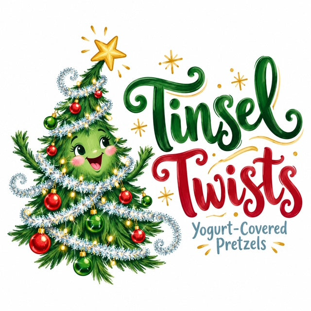 Tinsel Twists - Christmas Tree Yogurt Pretzels