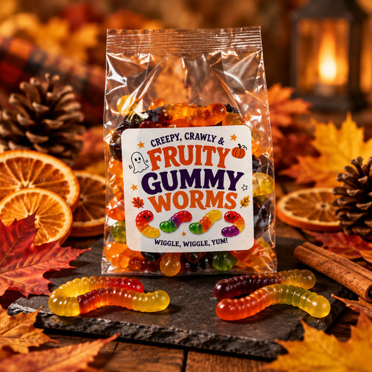 Fall Fruit Gummy Worms
