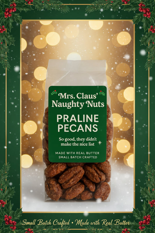 Mrs Claus Naughty Nuts- Praline Pecans