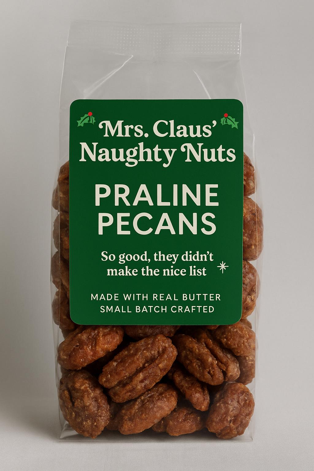 Mrs Claus Naughty Nuts- Praline Pecans