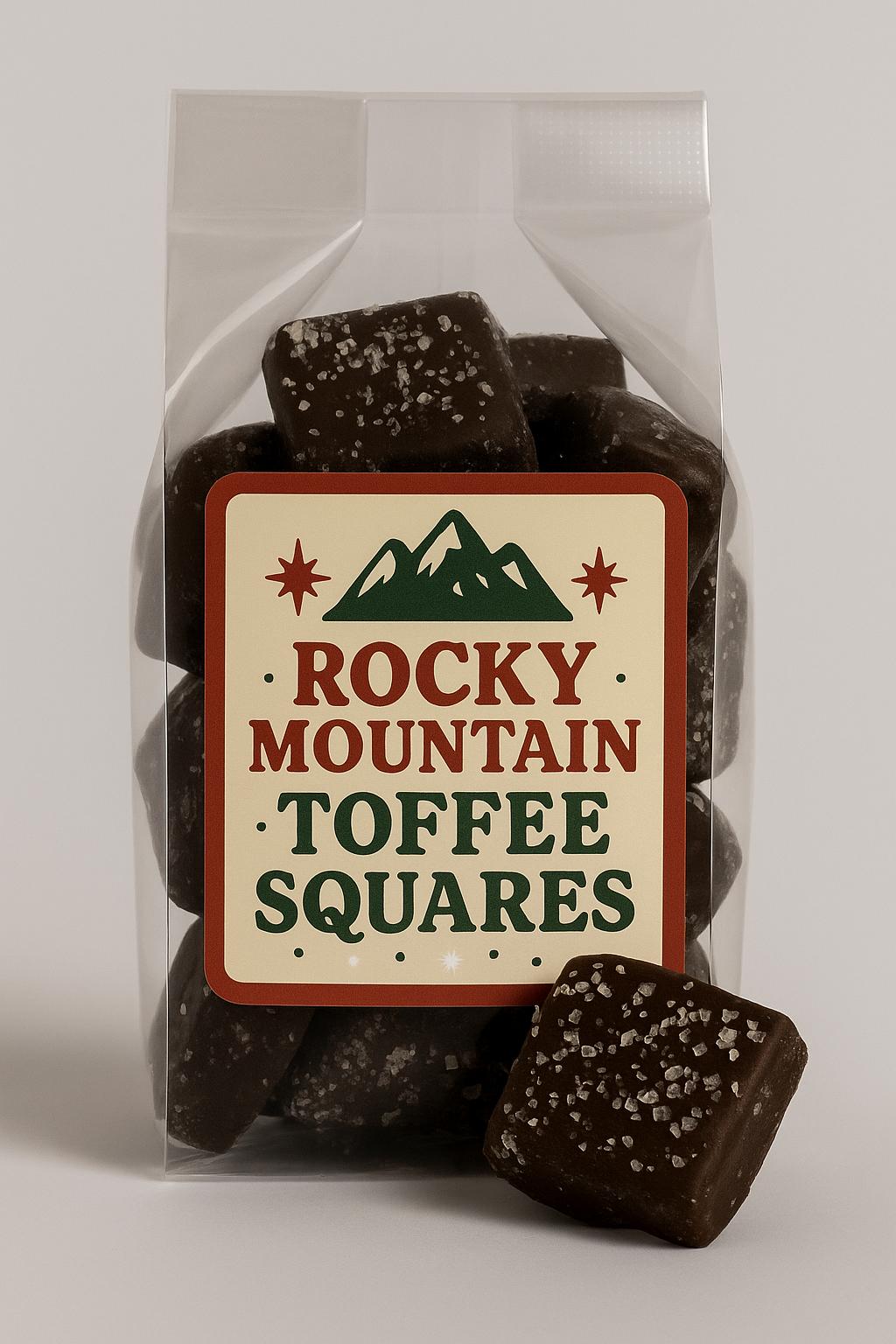 Rocky Mountain Toffee Squares - Dark Choc with Salt