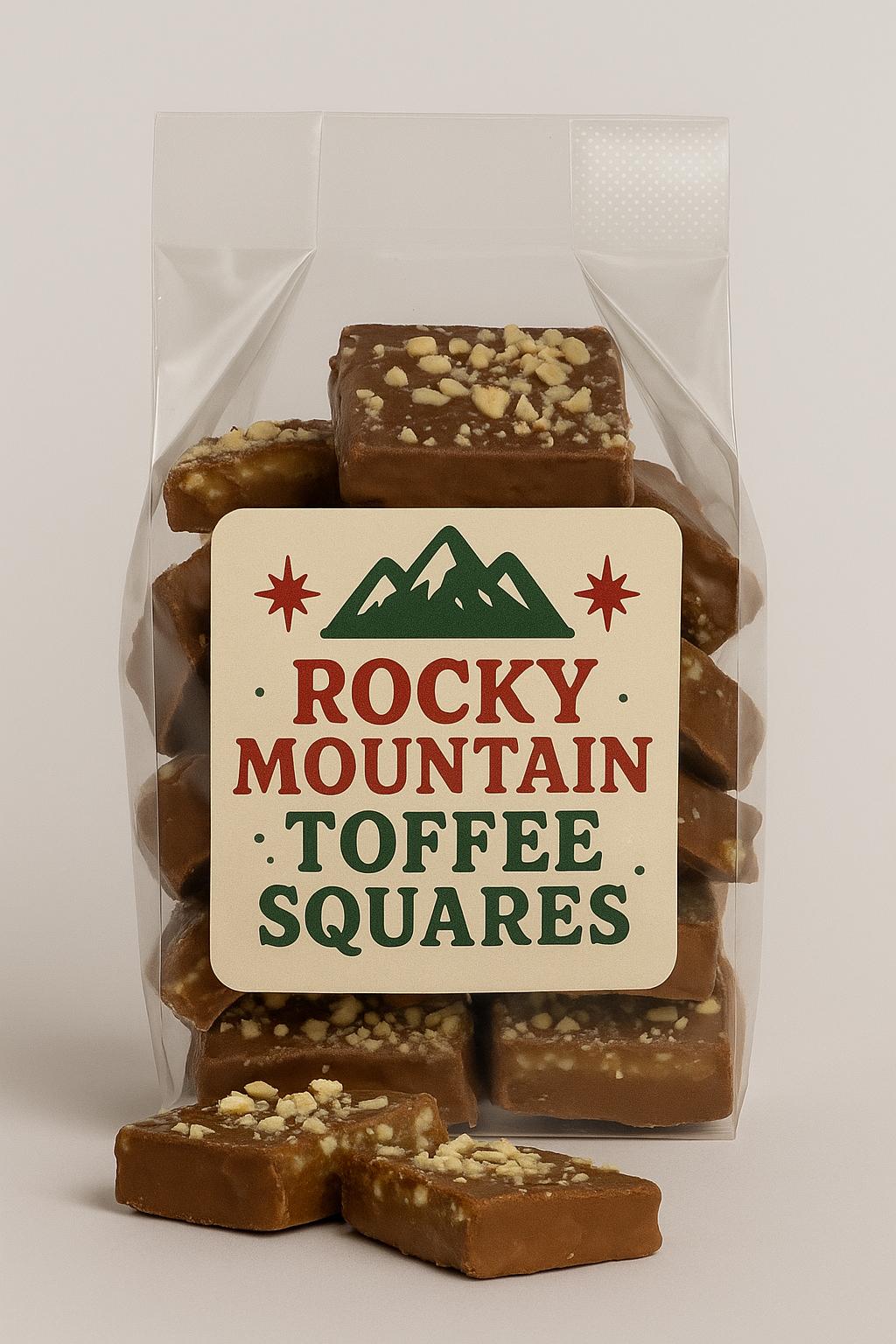 Rocky Mountain Toffee Squares - Milk Choc with Almond