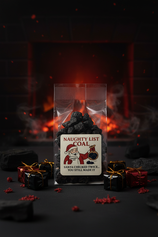Naughty List Coal - Professional Product Shot